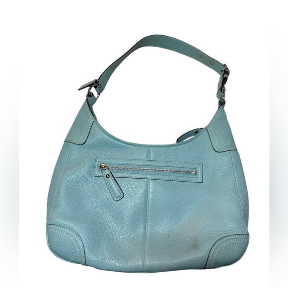 Coach Blue Hobo Bag with Sleek Crescent Shape - Picture 2 of 16